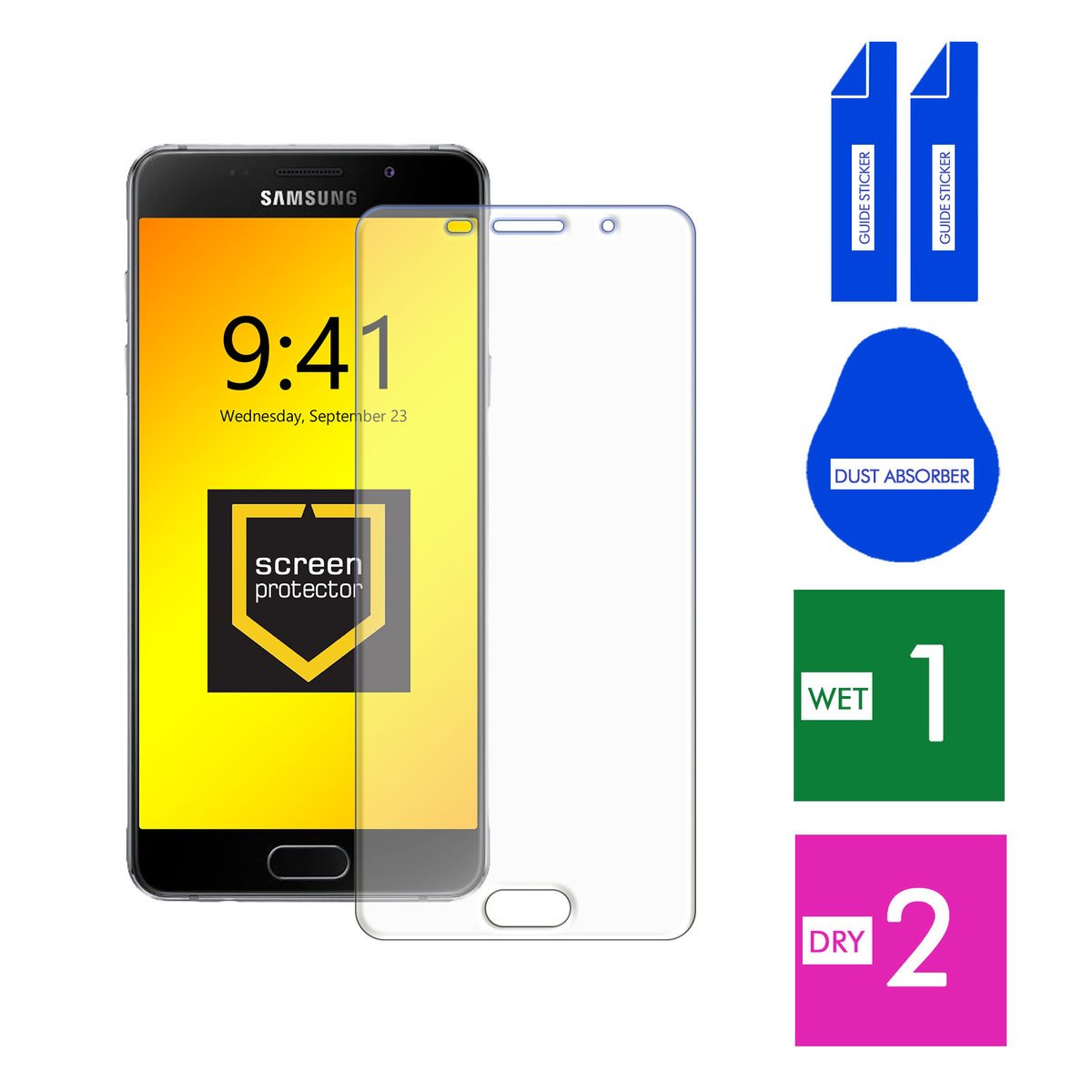 SZKŁO HARTOWANE DO SAMSUNG GALAXY A3 2016 SZYBKA 9H OCHRONNE PANCERNE