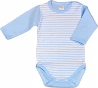 Body dla niemowląt - Body długi rękaw 100% Bawełna PASKI NIEBIESKIE r 74 KLEKLE - miniaturka - grafika 1