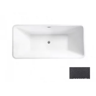 Besco WA-160-EGC EVITA GLAM GRAFITOWA wanna wolnostojąca maskownica syfonu z przelewem czarna 160 x 80 - Wanny - miniaturka - grafika 2