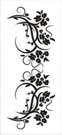 Naklejki na ścianę - Naklejka na ścianę meble lustro dekor Ornament 152, 60x25 cm - miniaturka - grafika 1