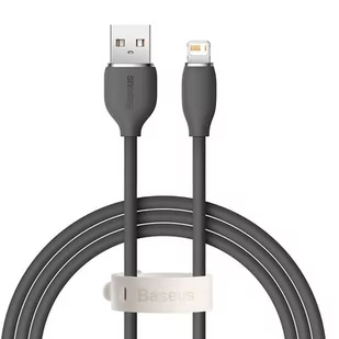 Baseus kabel, przewód USB Lightning 2,4A długość 1,2 m Jelly Liquid Silica Gel czarny CAGD000001 - Kable USB - miniaturka - grafika 2