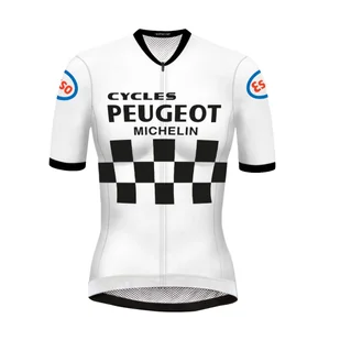 Koszulka kolarska damska Retro Peugeot- RedTed - Koszulki rowerowe - miniaturka - grafika 1