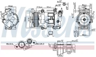 Sprężarka, klimatyzacja Nissens 890606 - Akcesoria do klimatyzacji i ogrzewania - miniaturka - grafika 1