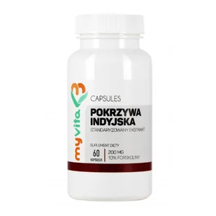 MyVita POKRZYWA INDYJSKA 200MG 60 KAPS. - Suplementy naturalne - miniaturka - grafika 1