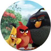 Urodziny dziecka - Dekoracyjny opłatek tortowy Angry Birds - 20 cm - miniaturka - grafika 1