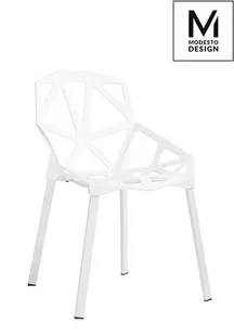 Modesto Design MODESTO krzesło SPLIT MAT białe - polipropylen, podstawa metalowa C1023.WHITE - Krzesła - miniaturka - grafika 1