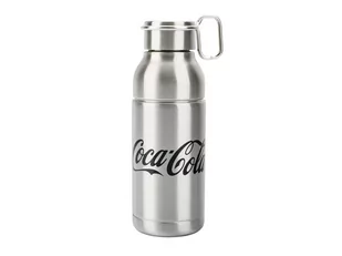Bidon termiczny 0,650 L. ELITE  THERMAL MIA COCA-COLA SILVER - Shakery i bidony sportowe - miniaturka - grafika 1