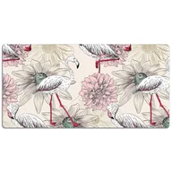 Podkładki na biurko - Mata z nadrukiem na biurko Różowy flaming 120x60 cm, Dywanomat - miniaturka - grafika 1