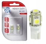 Żarówki samochodowe - 2x Żarówka W5W T10 Led 24V 5xSMD5050 biała - miniaturka - grafika 1