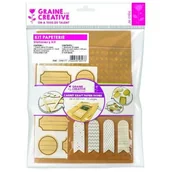 Notesy i bloczki - Zestaw kreatywny, notes z naklejkami, kraft - miniaturka - grafika 1