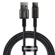 Kable USB - Baseus Tungsten Gold kabel USB-A - USB-C 480Mb/s 100W 1m czarny CAWJ000001 - miniaturka - grafika 1