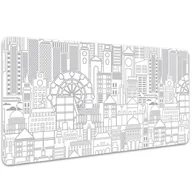 Podkładki na biurko - Podkładka na biurko Szkic miasta 100x50 cm - miniaturka - grafika 1