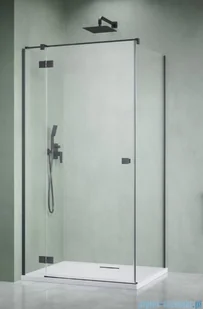 Essenza 8 Brushed GunMetal Kdj kabina 120x120cm lewa szczotkowany grafit 10480812-01-01L/10470337-92-01L/10113120-01-01 - Kabiny prysznicowe - miniaturka - grafika 1