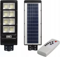 Lampy ogrodowe - Lampa LED solarna uliczna czarna 360W 6000K zimna IP65 czujnik ruchu i zmierzchu + pilot - miniaturka - grafika 1