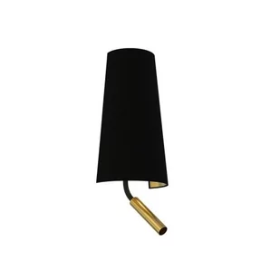Nowodvorski Kinkiet FARO II czarny,złoty tkanina,mosiądz 7982 - Lampy ścienne - miniaturka - grafika 1
