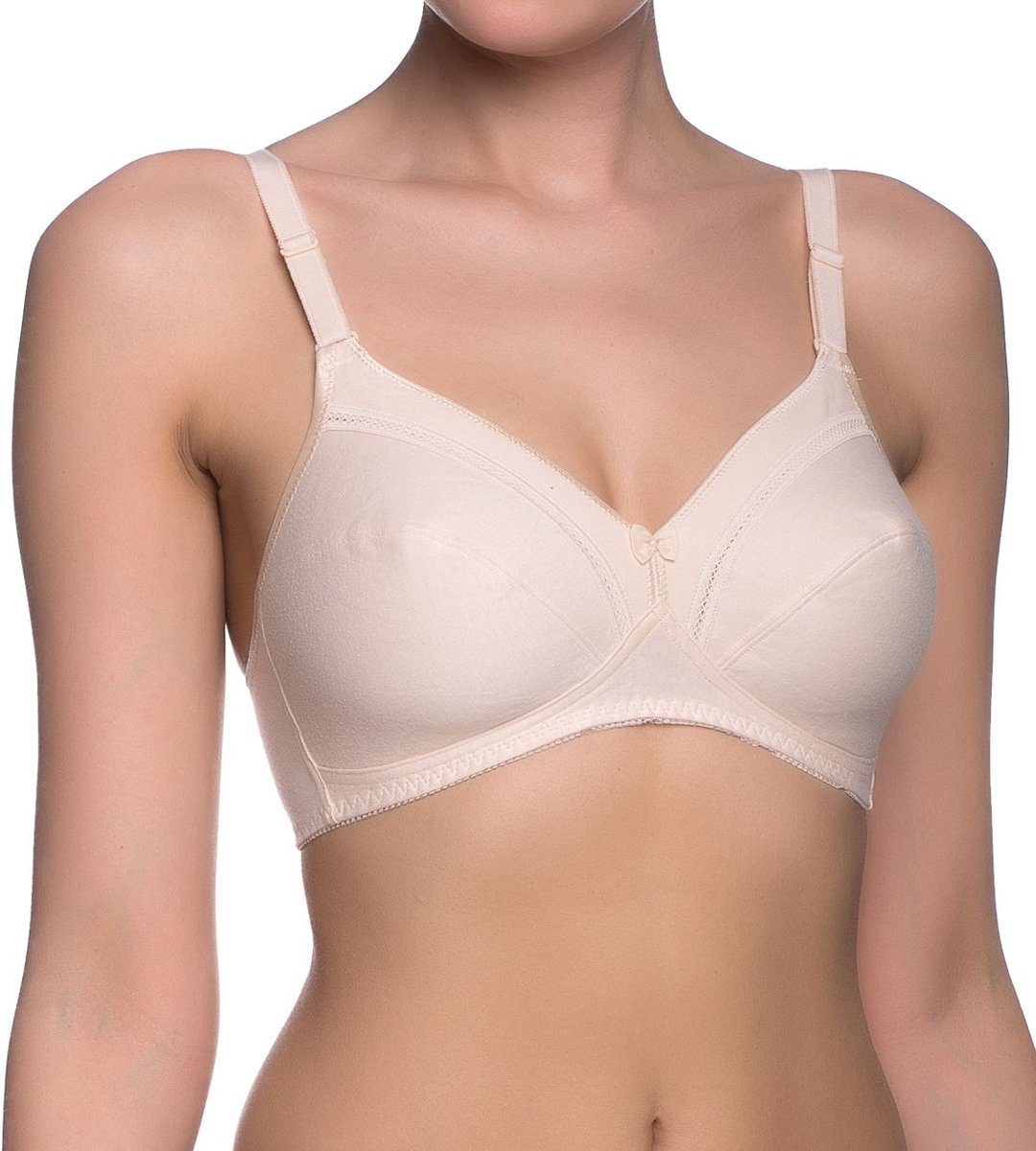 Biustonosz TRIUMPH Cotton Classic Stretch N damski bez fiszbin bawełna 90C