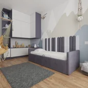 Łóżka dla dzieci i młodzieży - Łóżko tapicerowane dla dzieci sleepy 4 rozmiary - miniaturka - grafika 1