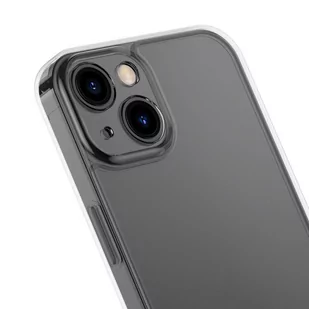 Baseus Frosted Glass Case etui pokrowiec do iPhone 13 sztywna obudowa z żelową ramką czarny (ARWS000901) - Etui i futerały do telefonów - miniaturka - grafika 4