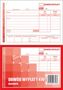 Emeko Tomecki I Płaczek S.k.a Druk Dowód Wypłaty KW A6 czerwony - Druki akcydensowe - miniaturka - grafika 1