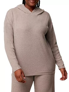 Triumph Damska bluza z kapturem Thermal Mywear Pajama Top, Light Grey Melange, 36 - Bluzy damskie - miniaturka - grafika 1