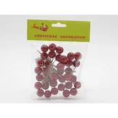 Ozdoby bożonarodzeniowe - Jarzębina na piku 9 cm 5 sztuk - miniaturka - grafika 1