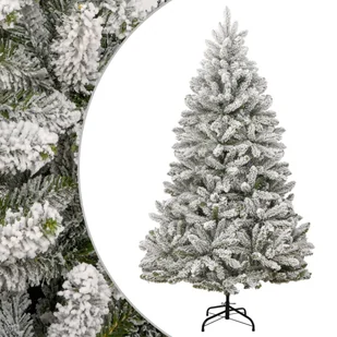vidaXL Sztuczna choinka zawiasowa, ośnieżona, 300 cm - Choinki - miniaturka - grafika 1