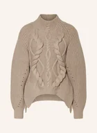 Swetry damskie - Boss Sweter Fibona Z Kaszmir beige - BOSS - miniaturka - grafika 1