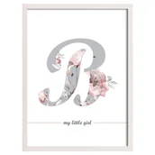 Wyposażenie pokoiku dziecięcego - Obrazek Rose Lagoon Letter 30x40cm - miniaturka - grafika 1