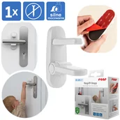 Zabezpieczenia dla dzieci - Zabezpieczenie zamknięcie blokada klamki drzwi samoprzylepne taśma 3M REER - miniaturka - grafika 1