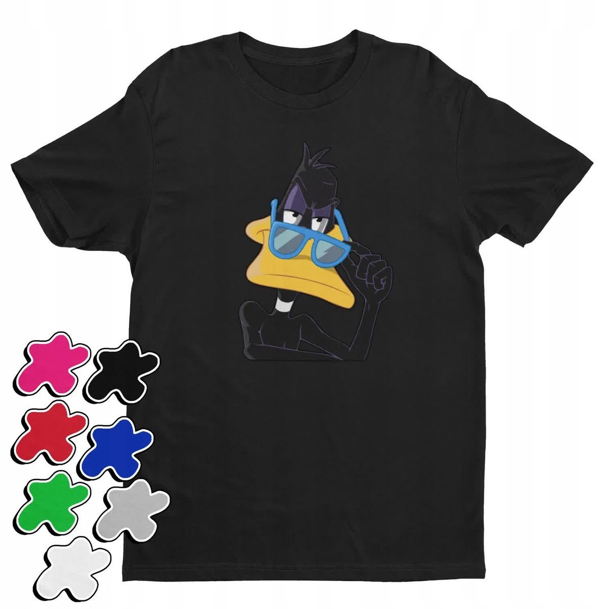 Koszulka T-Shirt Dziecięca Z Nadrukiem Looney Tune Kaczor Daffy -M 134-140