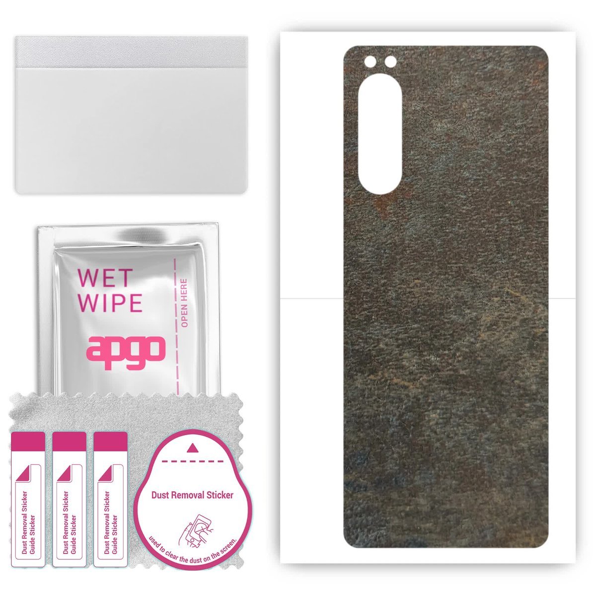 Folia naklejka skórka strukturalna na TYŁ do Sony Xperia 5 II XQ-AS42 - Kamień Księżycowy - apgo SKINS