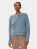Swetry damskie - Tommy Hilfiger Kardigan WW0WW44473 Niebieski Regular Fit - miniaturka - grafika 1