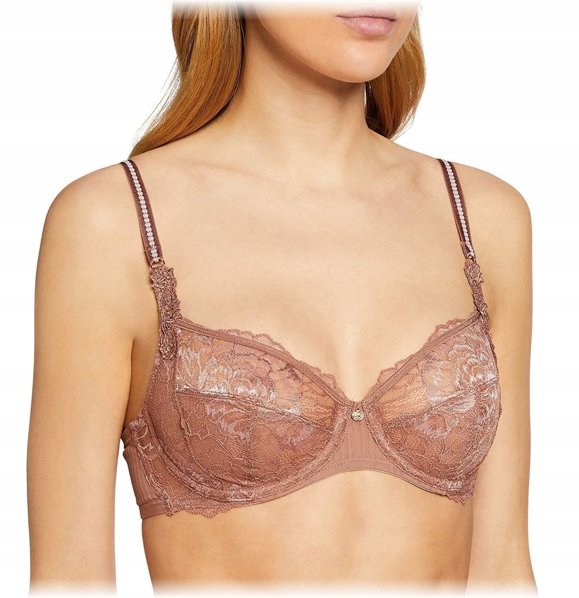 Triumph biustonosz miękki koronkowy brązowy Peony Florale W rozmiar 80C