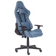 Fotele i krzesła biurowe - Krzesło biurowe regulowane niebieskie WARRIOR - miniaturka - grafika 1