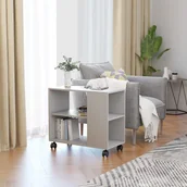 Ławy i stoliki kawowe - vidaXL vidaXL Stolik boczny, szary, 70x35x55 cm, płyta wiórowa - miniaturka - grafika 1