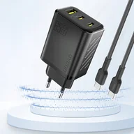 Zasilacze do laptopów - Ładowarka sieciowa Dudao A29 65W GaN 2 x USB-C + 1 x USB-A - czarna - miniaturka - grafika 1
