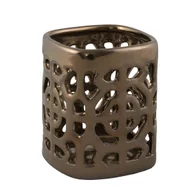 Świeczniki - ŚWIECZNIK CERAMICZNY tealight, stare złoto - miniaturka - grafika 1