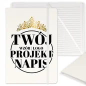 Notesy i bloczki - NOTES PLANER NOTATNIK TWOJE LOGO A5 BIAŁY - miniaturka - grafika 1