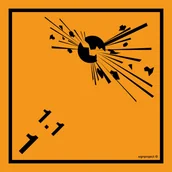 Systemy ekspozycyjne i znaki informacyjne - MB011 MATERIAŁY I PRZEDMIOTY WYBUCHOWE KLASA 1 PODKLASA 1.1, FN - FOLIA SAMOPRZYLEPNA; (200X200MM) - miniaturka - grafika 1