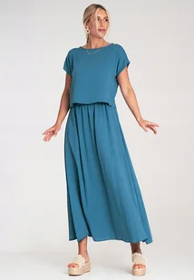 Komplet Bluzka I Spódnica Komplet Damski Na Lato Niebieski M1219 R. S/M - Komplety bielizny Komplet Bluzka I Spódnica Komplet Damski Na Lato Niebieski M1219 R. S/M - Komplety bielizny - miniaturka - grafika 1