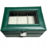 Biżuteria - akcesoria - PUDEŁKO ETUI ORGANIZER SZKATUŁKA ZEGARKI 3szt G6 - miniaturka - grafika 1