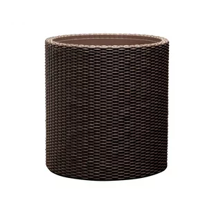 Keter Doniczka Cylinder S brąz 28x28x28,3 - Donice - miniaturka - grafika 1