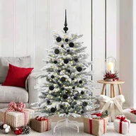 Oświetlenie świąteczne - vidaXL Zestaw Bombek Choinkowych 61 pcs Czarny Z tworzywa sztucznego - miniaturka - grafika 1