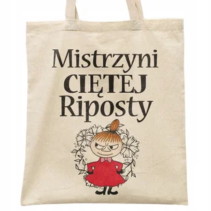 Torba bawełniana na zakupy prezent na Dzień Kobiet Mistrzyni Riposty - Torby i wózki na zakupy Torba bawełniana na zakupy prezent na Dzień Kobiet Mistrzyni Riposty - Torby i wózki na zakupy - miniaturka - grafika 1