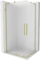 Kabiny prysznicowe - Mexen Velar L Duo kabina prysznicowa rozsuwana 90x80 cm, szron, złota szczotkowana - 871-090-080-02-33-55 - miniaturka - grafika 1
