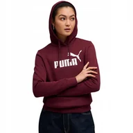 Bluzy damskie - Bluza damska Puma ESS No.1 Logo Hoodie FL bordowa 682389 96 M - miniaturka - grafika 1