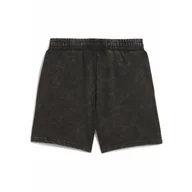 Spodnie sportowe damskie - Damskie szorty Essentials 5" z efektem sprania i wysokim stanem PUMA Black - miniaturka - grafika 1