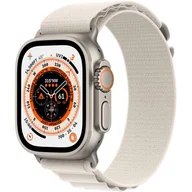 Smartwatch - Apple Watch Ultra Cellular 49mm Tytanowy z opaską Alpine S w kolorze księżycowej poświaty - miniaturka - grafika 1