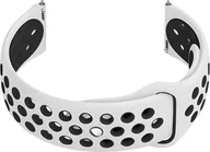 Akcesoria do smartwatchy - Pasek gumowy do smartwatch U11 - biały/czarny - 20mm - miniaturka - grafika 1