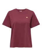 Koszulki i topy damskie - JDY Koszulka "Pisa" w kolorze ciemnoczerwonym - miniaturka - grafika 1